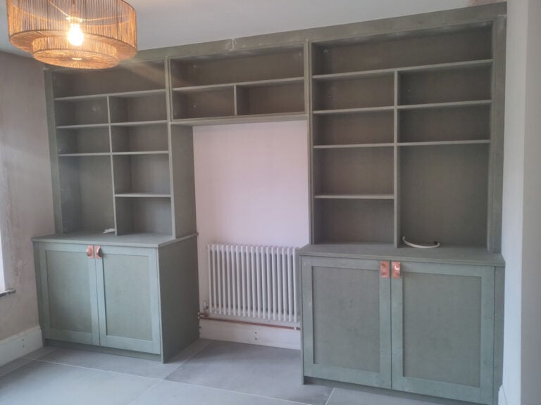 Principle Carpentry - Bookshelf Bridge over Radiator