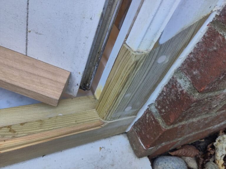 Principle Carpentry - Door Frame Restoration (closeup)