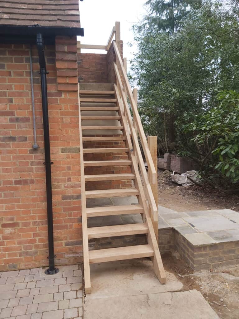 Principle Carpentry - Exterior Oak Stairs