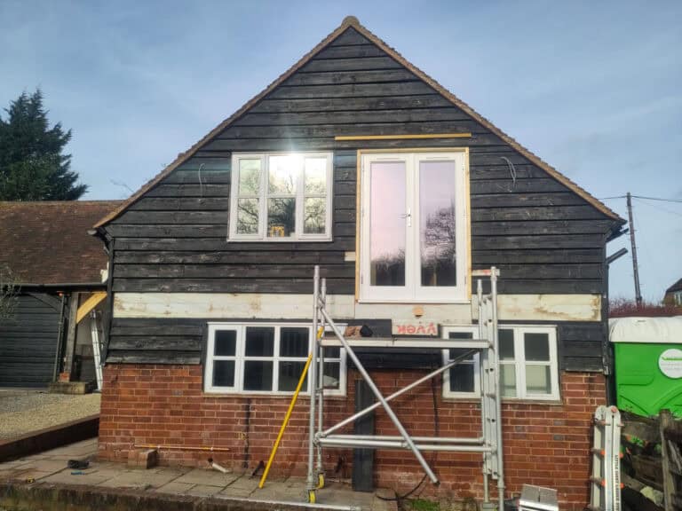 Principle Carpentry - Oak Balcony (before)