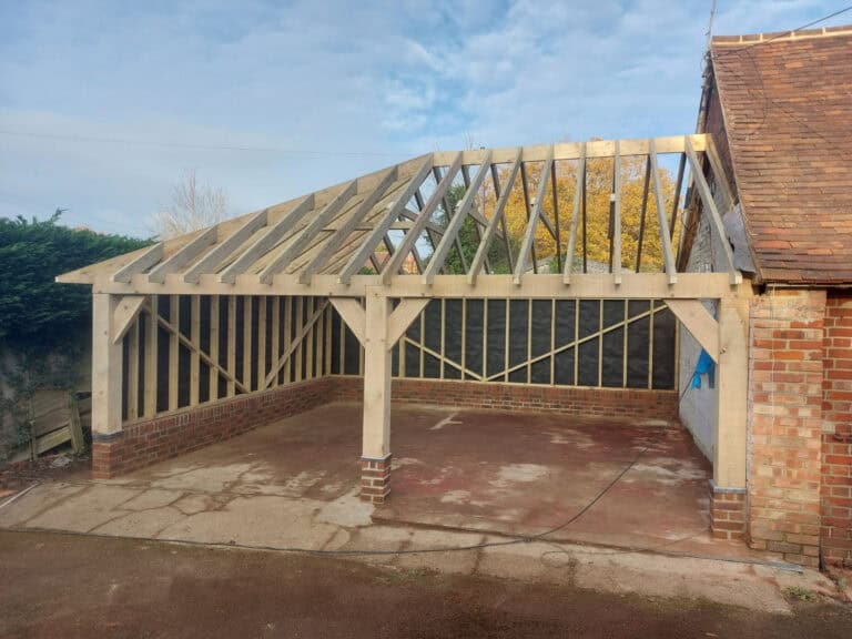 Principle Carpentry - Oak Double Car Port