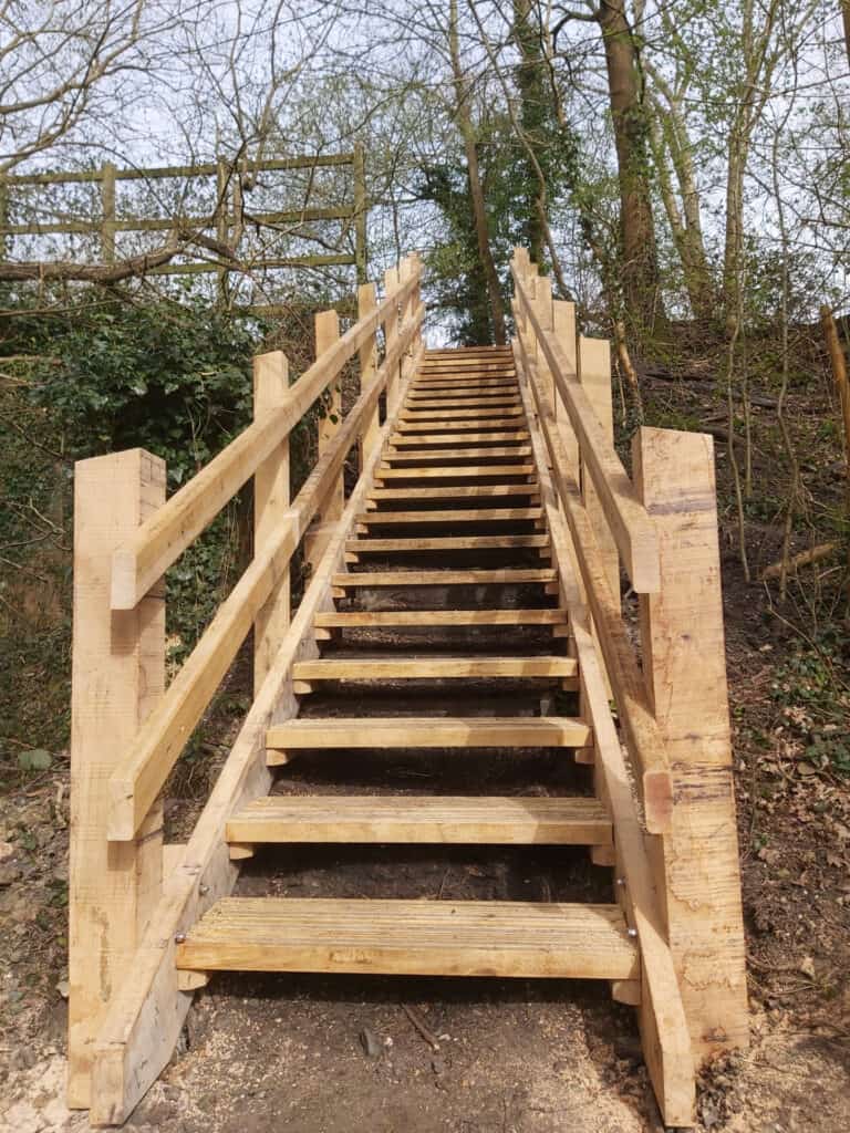 Principle Carpentry - Oak Garden Steps