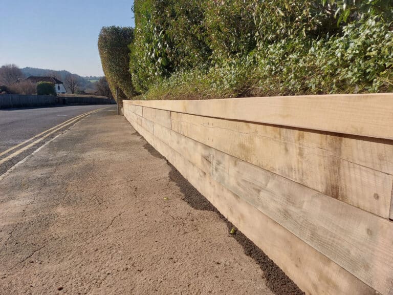 Principle Carpentry - Oak Retaining Wall