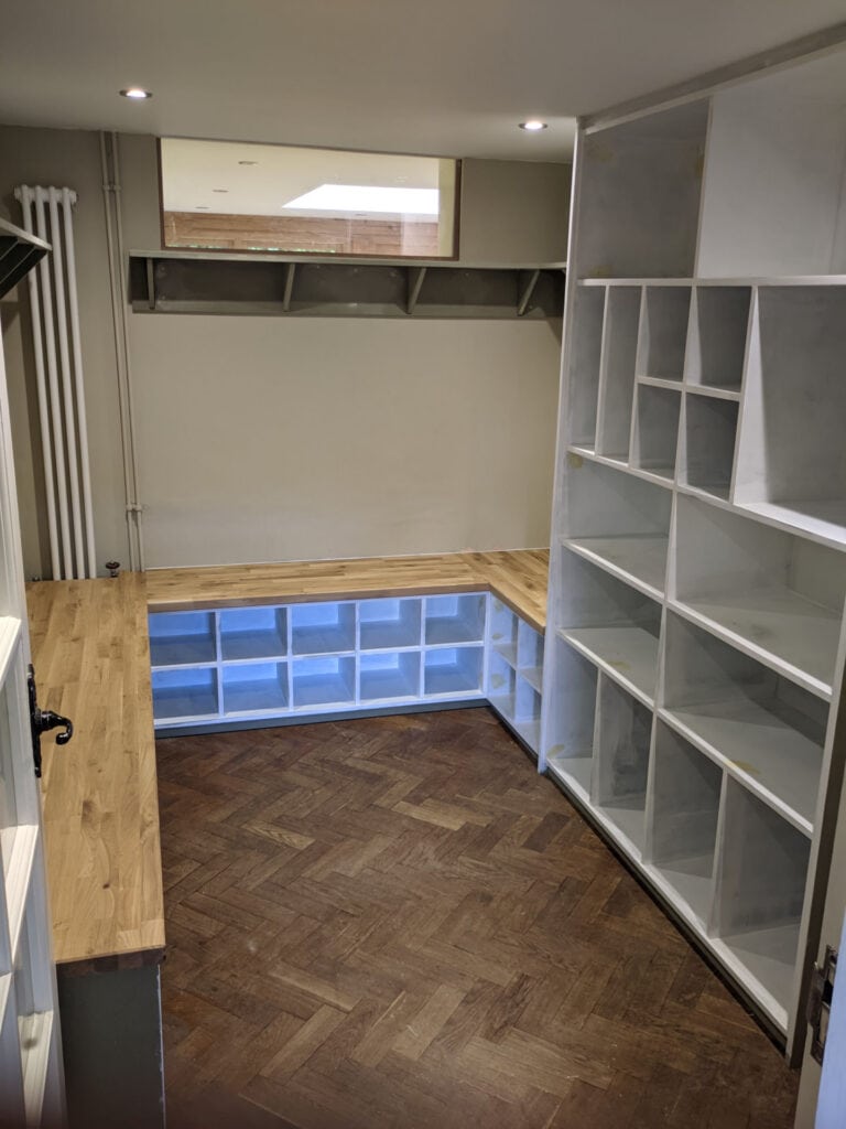 Principle Carpentry - Utility Room Shoe Rack Fitout