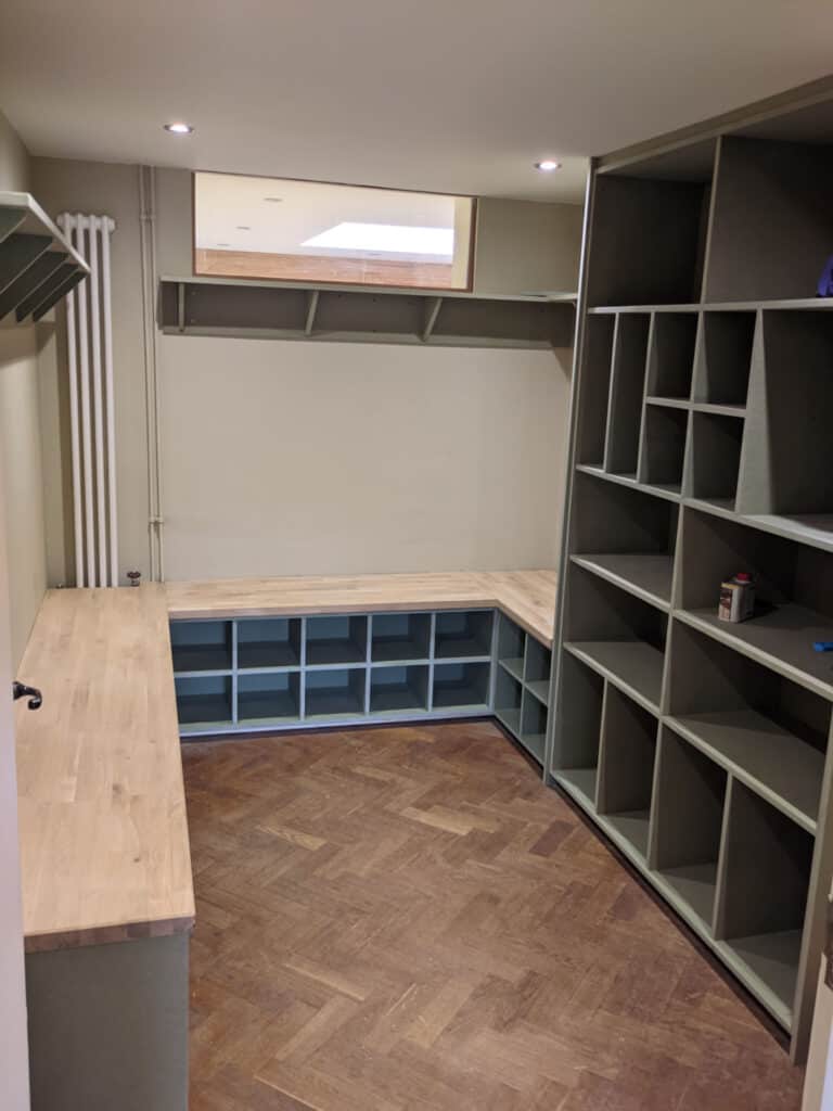 Principle Carpentry - Utility Room Shoe Rack Fitout